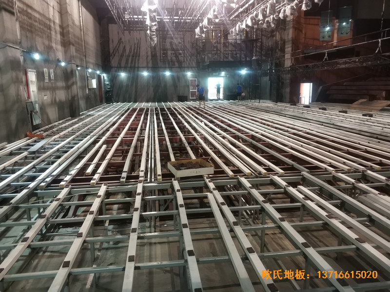 杭州職工之家舞臺體育地板安裝案例0