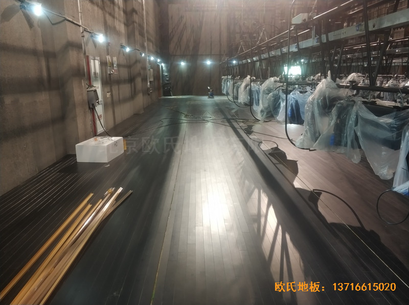 杭州職工之家舞臺體育地板安裝案例4