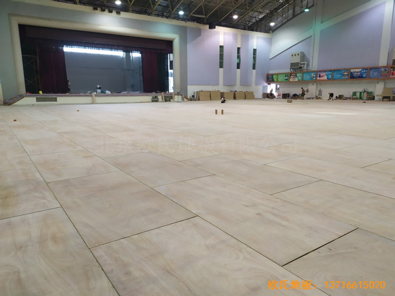 廣州廣東實驗中學(xué)體育館體育木地板施工案例2