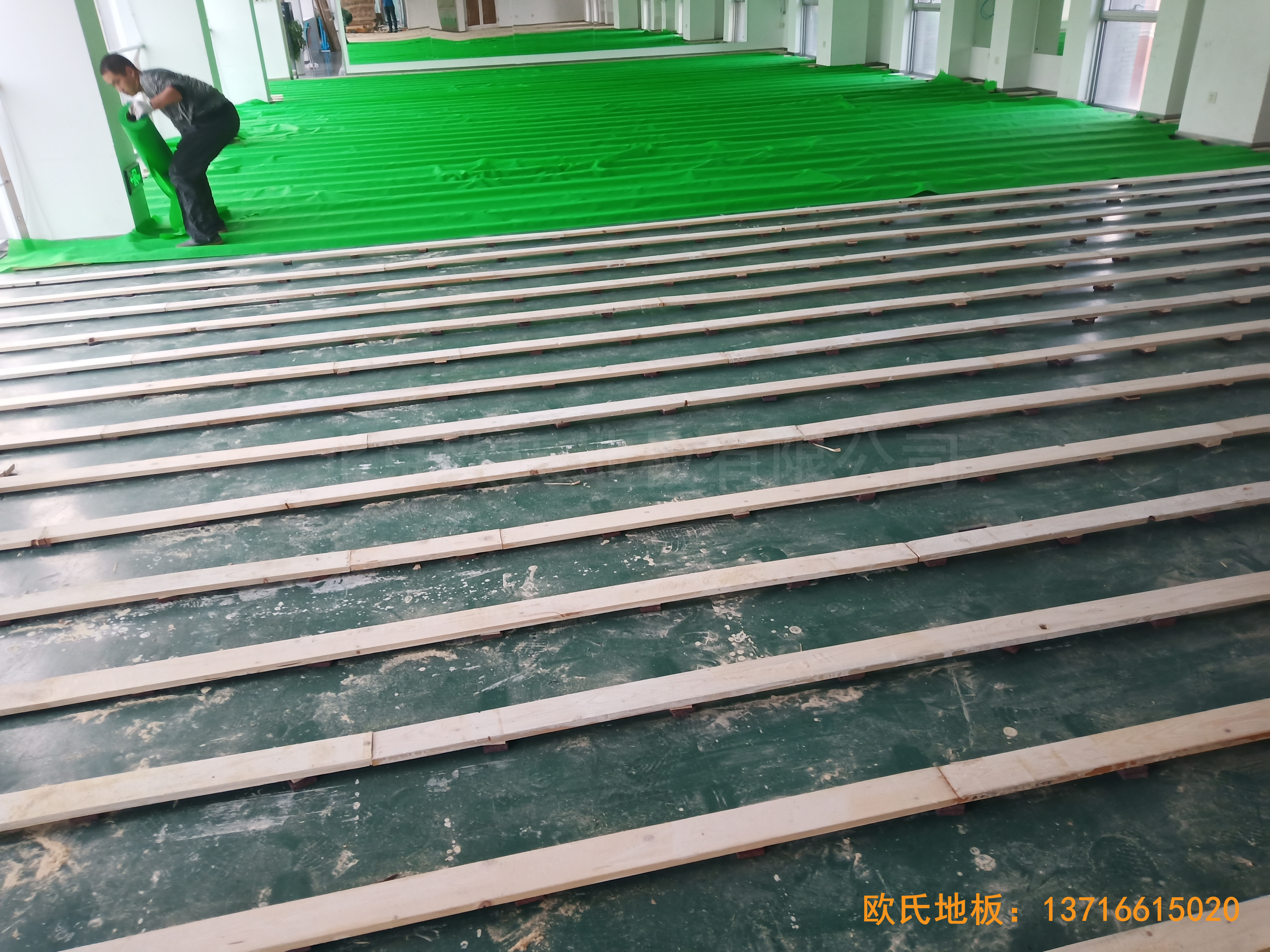 中國科學院技術研究所運動館體育木地板鋪裝案例1