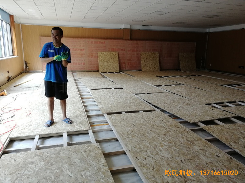 杭州建德籃球館運動地板安裝案例2