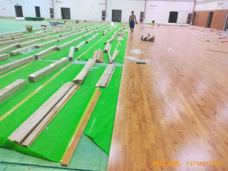 江蘇上海大眾儀征分公司運動館運動地板鋪設案例3