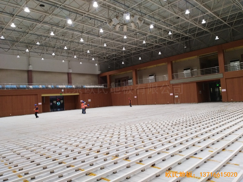 浙江三門核電站體育館運動地板安裝案例1