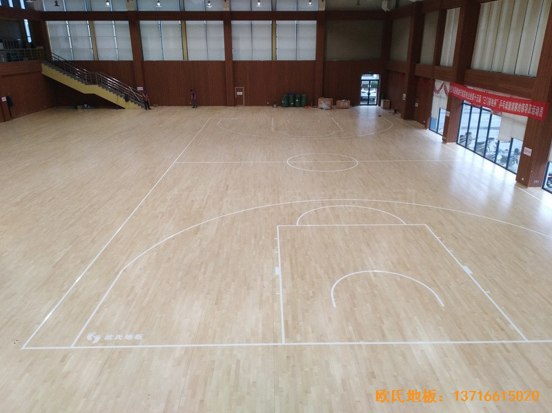 浙江三門核電站體育館運動地板安裝案例5