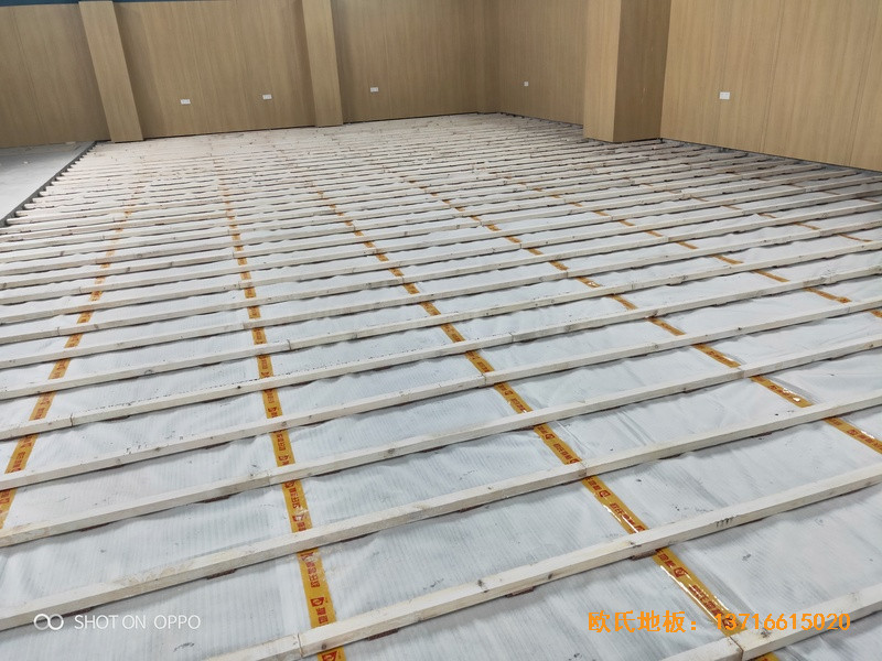 湖南邵陽自來水公司運(yùn)動館體育地板鋪裝案例1