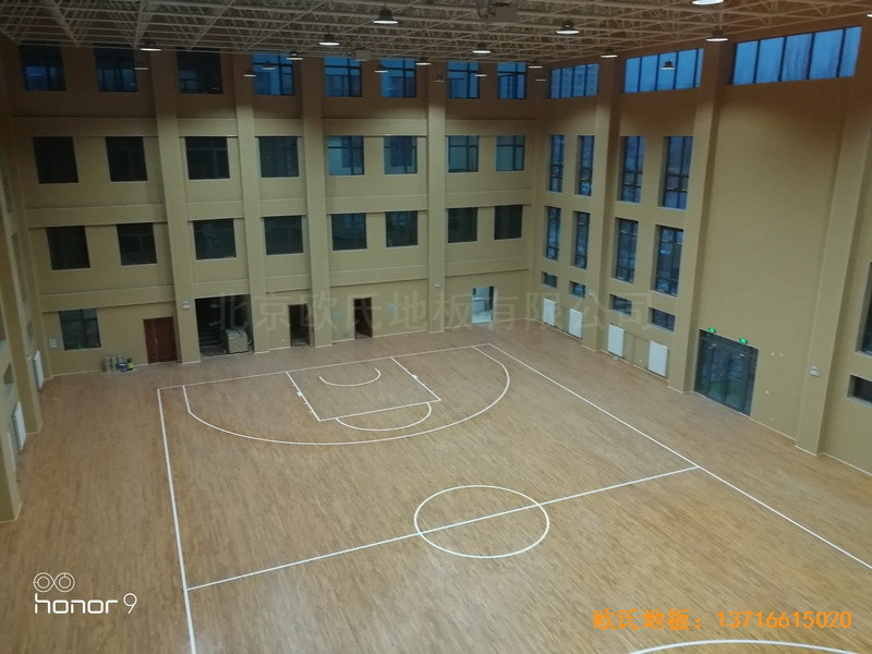 青海西寧大通消防大隊(duì)籃球館體育地板鋪裝案例4