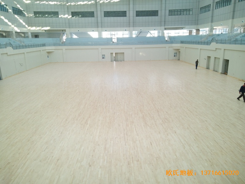 云南紅河州財經(jīng)大學(xué)體育館體育木地板鋪設(shè)案例4