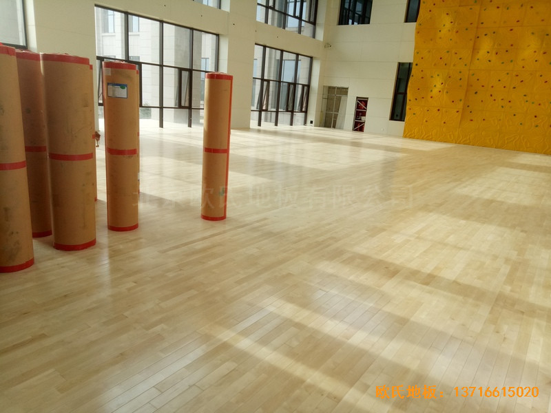 內(nèi)蒙古烏蘭察布公安局訓(xùn)練廳運(yùn)動地板鋪裝案例4