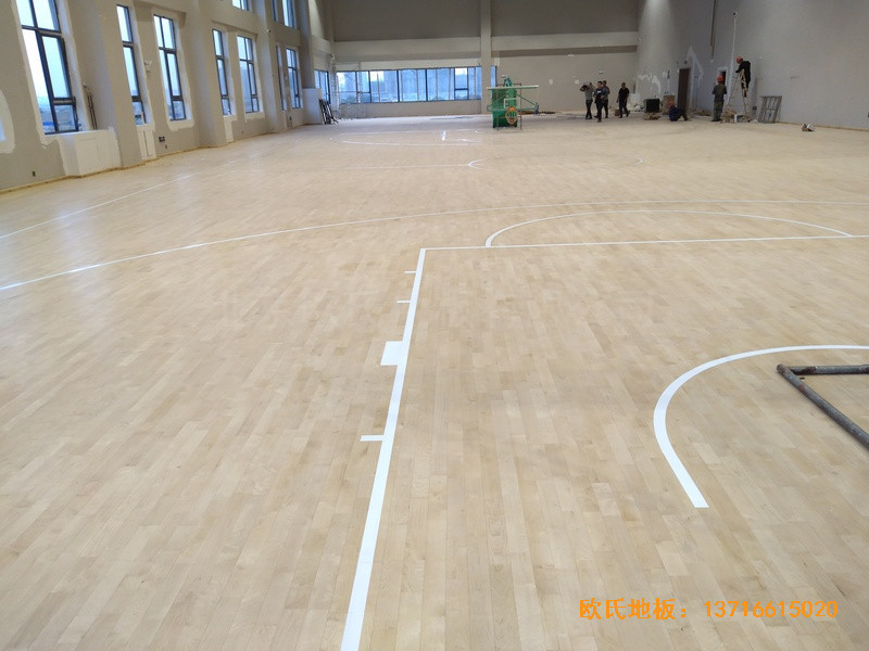 內蒙古通遼富力城籃球館體育地板鋪裝案例0