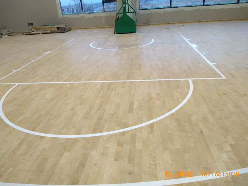 內蒙古通遼富力城籃球館體育地板鋪裝案例5