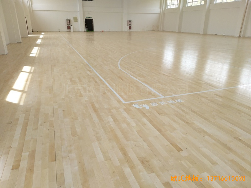 南京浦口黨?；@球館體育地板施工案例4