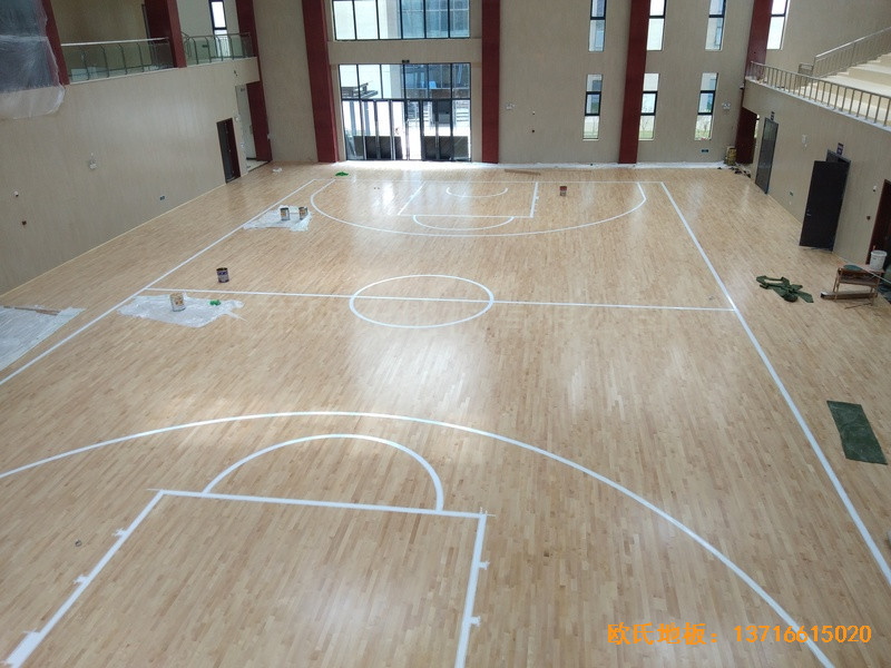 南充特戰(zhàn)訓練基地籃球館運動地板安裝案例5