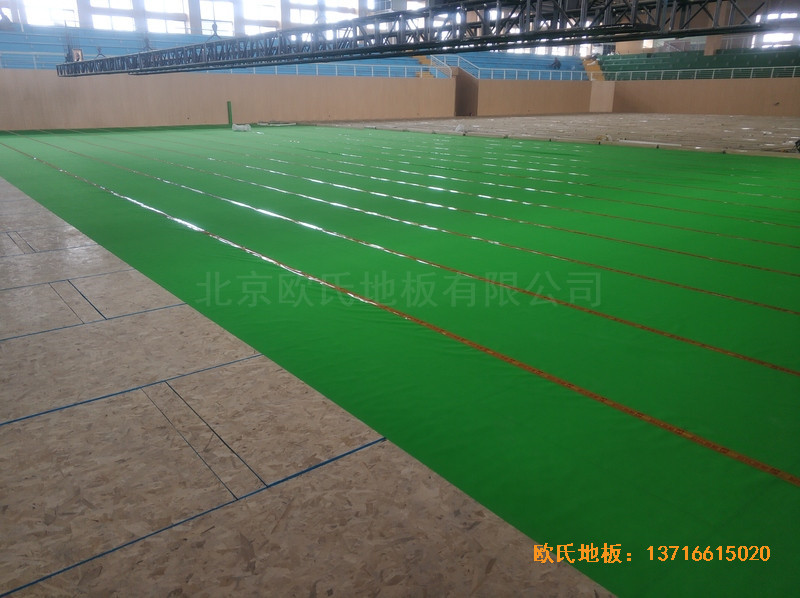 寶雞職業(yè)技術學院體育館體育木地板安裝案例2