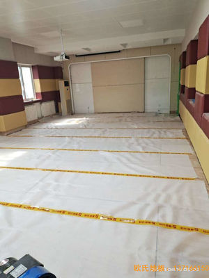 北京中國礦業(yè)大學附屬中學體育木地板施工案例