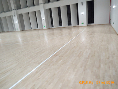 浙江寧波象山分?；@球館體育地板鋪裝案例