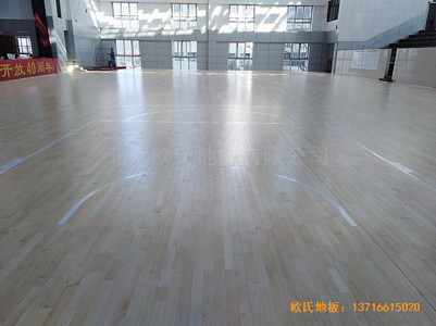 湖南衡陽生物環(huán)境技術(shù)學(xué)院籃球館體育木地板鋪設(shè)案例