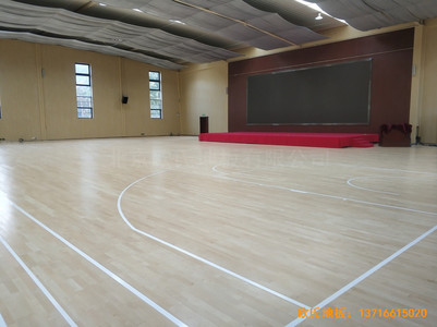 鄭州四中體育館運動地板鋪設案例