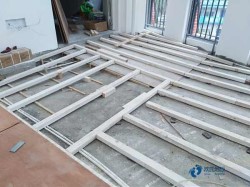 懸浮體育館木地板施工步驟