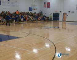 專用籃球場地地板施工